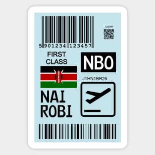 Nairobi Kenya travel ticket Magnet